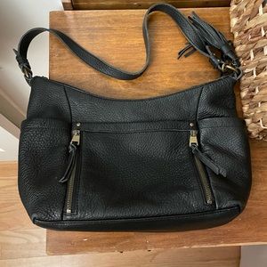 Sak black leather bag